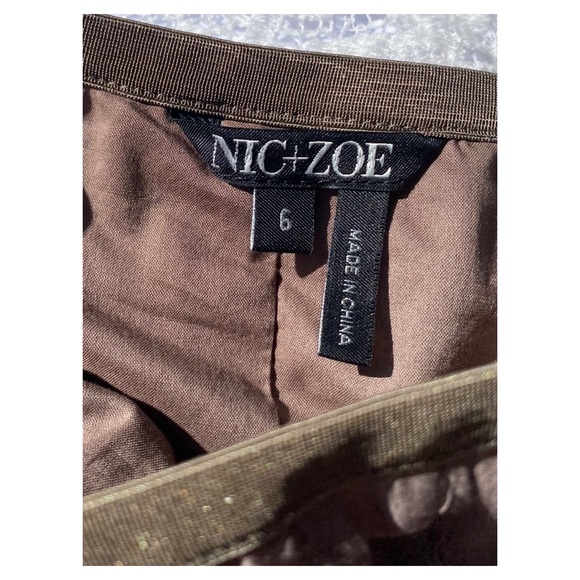 Nic + Zoe NWT Pleated Mushroom Colored Skirt - Picture 6 of 8